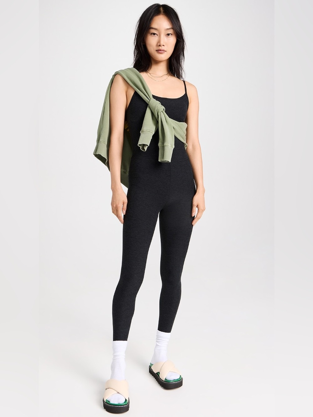 NWT Beyond Yoga Spacedye Uplevel Midi Black Jumpsuit XS